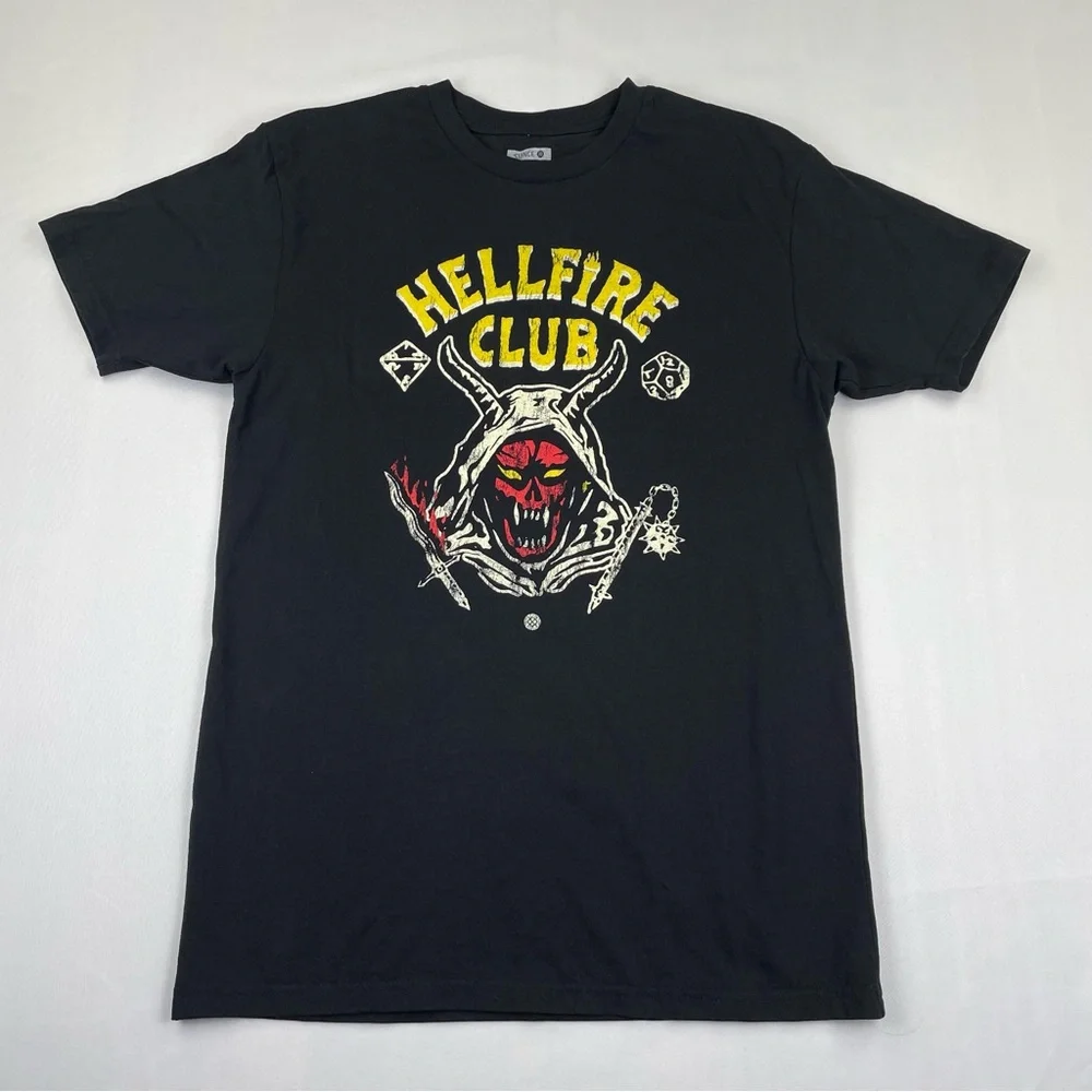 STANCE The Crew T Shirt Men’s Size M Hellfire Club Graphic Tee Black Cotton - Picture 1 of 5